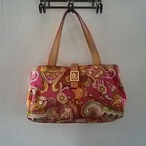 Ralph Lauren pink paisley pattern purse